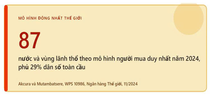 87 nền kinh tế vẫn duy trì mô hình một đơn vị mua điện duy nhất