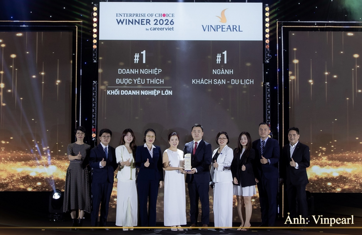 Vị trí số 1 ở cả bảng xếp hạng khối doanh nghiệp lớn và ngành Du lịch - Khách sạn năm 2026 tiếp tục nối dài chuỗi thành tích của Vinpearl trên thị trường nhân sự.
