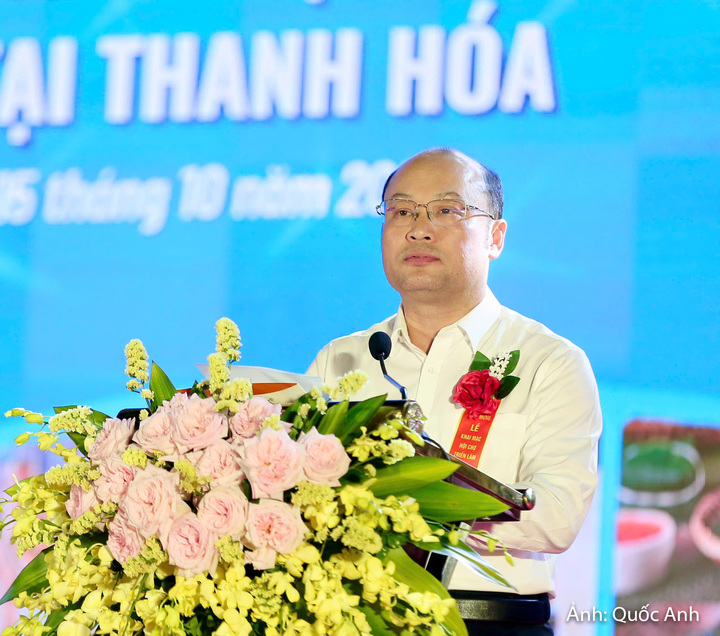 Ông Cao Văn Cường - Phó Chủ tịch UBND tỉnh Thanh Hóa phát biểu tại buổi lễ.