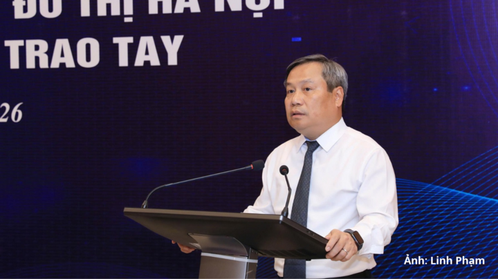 Chủ tịch UBND thành phố Hà Nội Vũ Đại Thắng phát biểu tại buổi lễ.