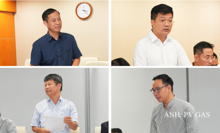 Đại diện các ban chuyên môn và tổ chức đoàn thể PV GAS phát biểu, đóng góp ý kiến tại Hội nghị. Ảnh: PV GAS