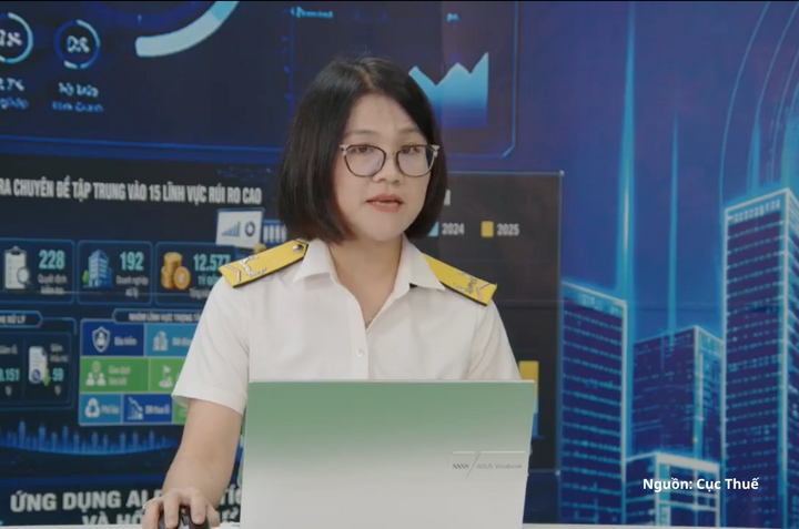 Bà Nguyễn Thị Minh Trâm, chuyên viên chính Ban Quản lý phát triển nguồn thu, Cục Thuế.