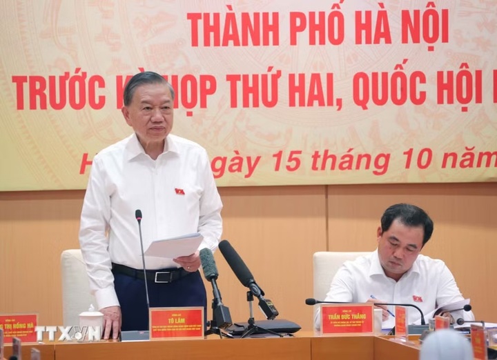 Tổng Bí thư, Chủ tịch nước Tô Lâm phát biểu. (Ảnh: Văn Điệp/TTXVN)