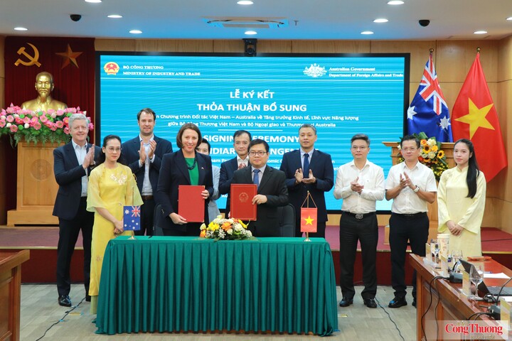 Lễ ký kết Thỏa thuận bổ sung giữa Chính phủ Việt Nam và Chính phủ Australia về dự án “Chương trình Đối tác Việt Nam - Australia về tăng trưởng kinh tế, lĩnh vực năng lượng (Aus4Growth lĩnh vực năng lượng).