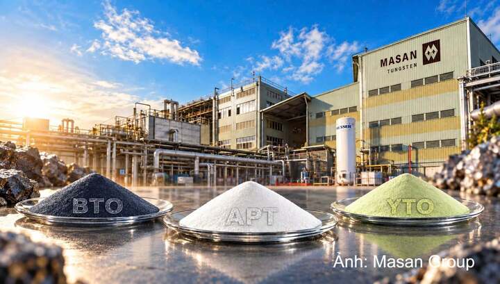'Vật liệu Vonfram công nghệ cao' của Masan High-Tech Materials đạt Thương hiệu quốc gia Việt Nam 2026.