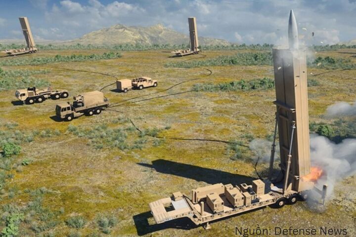 Hệ thống tên lửa siêu vượt âm LRHW Dark Eagle. Nguồn: Defense News