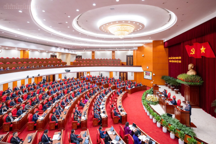 Hội nghị lần thứ tư Ban Chấp hành Trung ương Đảng khóa XIV - Ảnh: chinhphu.vn/Nhật Bắc