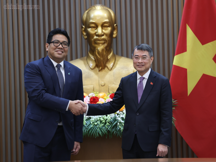 Thủ tướng Lê Minh Hưng tiếp ông Tengku Muhammad Taufik, Chủ tịch kiêm Tổng Giám đốc Tập đoàn Dầu khí quốc gia Malaysia (PETRONAS) - Ảnh: chinhphu.vn/Nhật Bắc