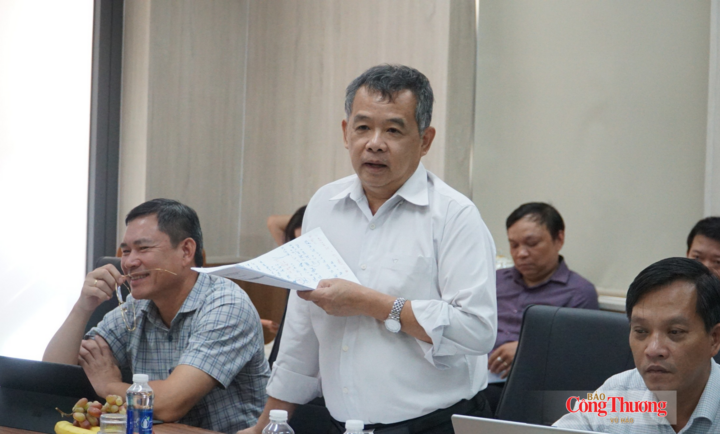 Ông Huỳnh Minh Chương, Phó Giám đốc Sở Công Thương tỉnh Quảng Ngãi phát biểu tại buổi làm việc