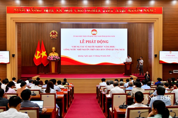 Lễ phát động do Uỷ ban MTTQ Việt Nam tỉnh Quảng Ngãi tổ chức. Ảnh: BSR