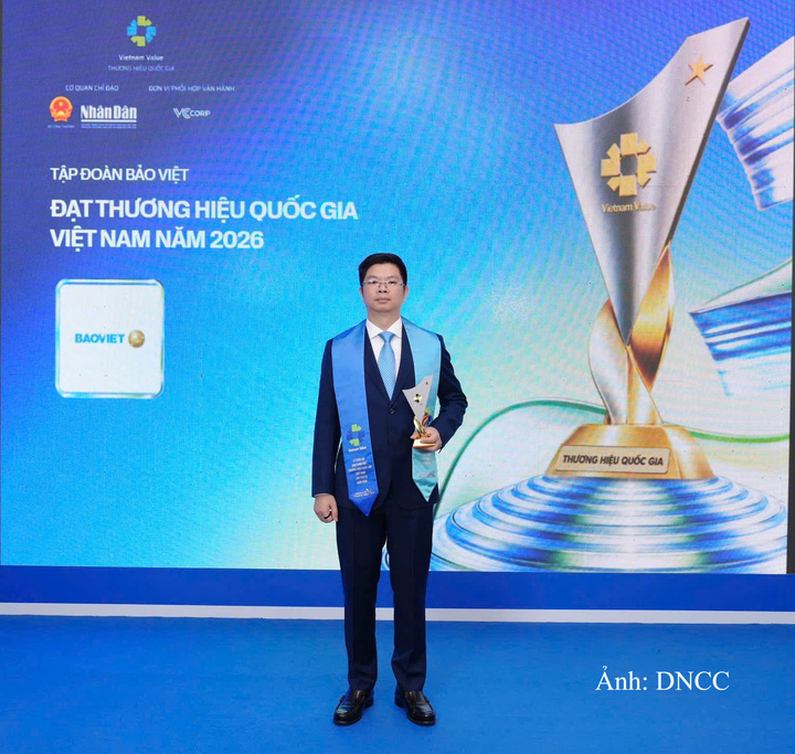 Tập đoàn Bảo Việt đạt Thương hiệu quốc gia Việt Nam năm 2026 (Ảnh: Tập đoàn Bảo Việt)