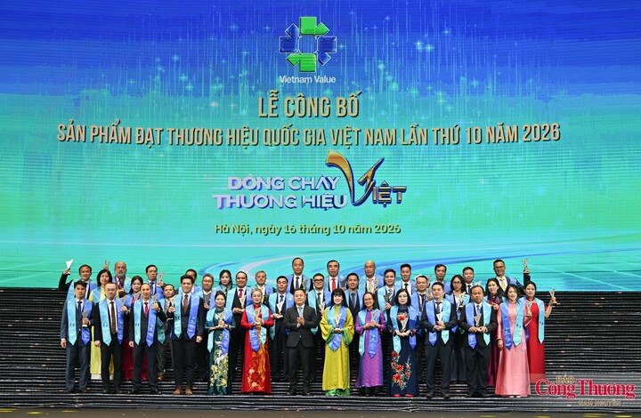 Các doanh nghiệp có sản phẩm đạt Thương hiệu quốc gia Việt Nam lần thứ 10 năm 2026.