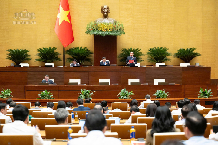 Quốc hội nghe các báo cáo, tờ trình về các nội dung và Dự án luật.