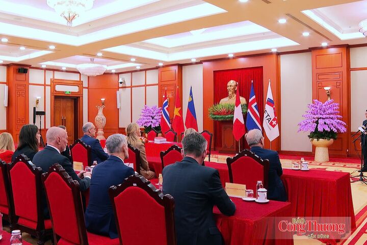 Toàn cảnh lễ ký kết Hiệp định thương mại tự do giữa Việt Nam - EFTA.