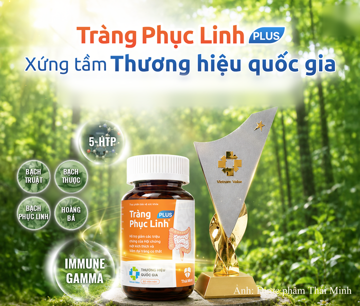 Sản phẩm Tràng Phục Linh PLUS dành cho viêm đại tràng và hội chứng ruột kích thích.