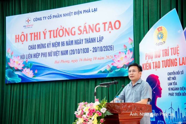 Ông Lê Văn Chính – Chủ tịch Công đoàn công ty phát biểu tại Hội thi.