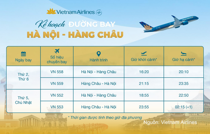 Vietnam Airlines mở đường bay thẳng đến ‘thiên đường hạ giới’ Hàng Châu - 1
