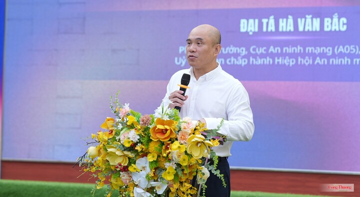 Đại tá Hà Văn Bắc, Phó Cục trưởng Cục An ninh mạng, Bộ Công an phát biểu