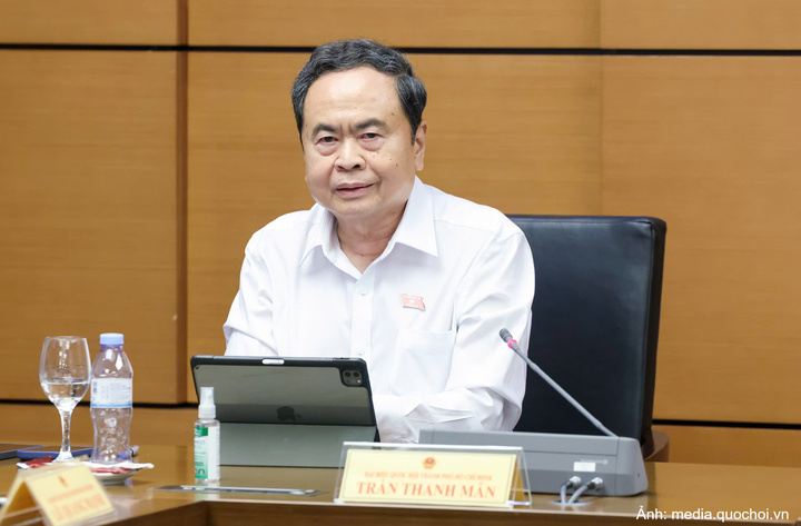 Chủ tịch Quốc hội Trần Thanh Mẫn tham dự phiên thảo luận tại Tổ 2, Đoàn Đại biểu Quốc hội TP. Hồ Chí Minh.