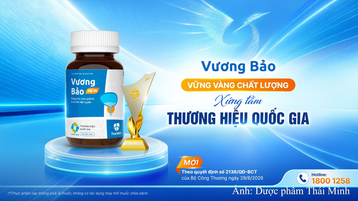 Vương Bảo - Sản phẩm hỗ trợ chăm sóc tuyến tiền liệt của Dược phẩm Thái Minh.