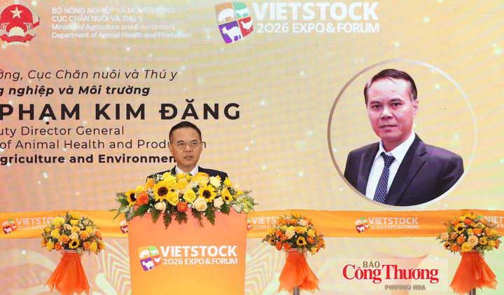 Ông Phạm Kim Đăng, Phó Cục trưởng Cục Chăn nuôi và Thú y (Bộ Nông nghiệp và Môi trường) phát biểu tại sự kiện.