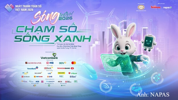 Sóng Festival 2026 sẽ diễn ra tại phố đi bộ Trần Nhân Tông, Hà Nội, trong khuôn khổ Ngày Thanh toán số Việt Nam 2026 với chủ đề “Chạm số - Sống xanh”.