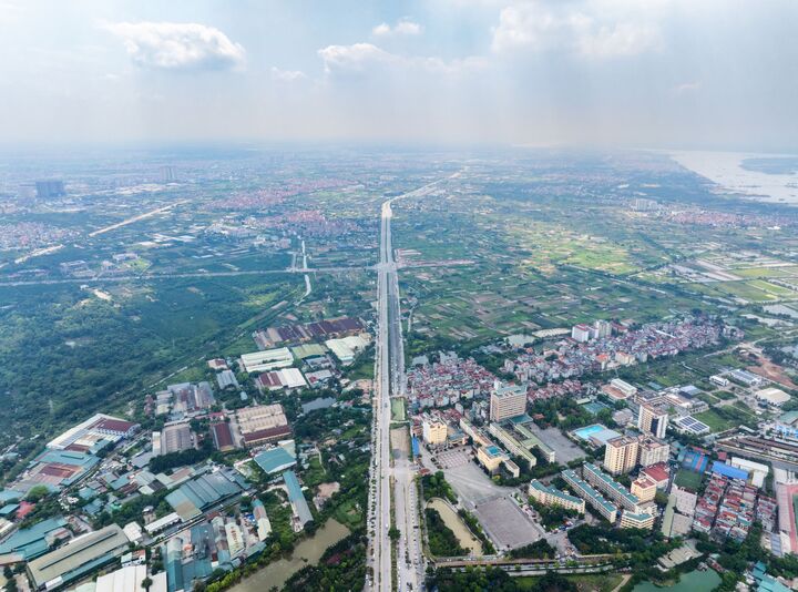 Đại lộ Tây Thăng Long sẽ rút ngắn thời gian di chuyển từ Sơn Tây, Đan Phượng về Tây Hồ Tây chỉ còn 15-20 phút  Ảnh: Nguồn Sunshine Group