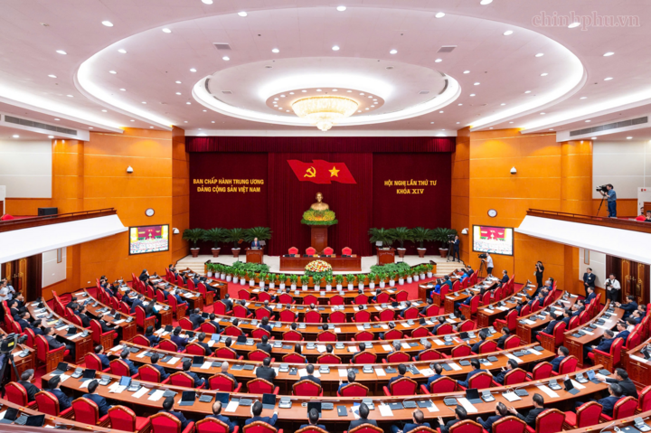 Hội nghị lần thứ tư Ban Chấp hành Trung ương Đảng khóa XIV. Ảnh: Nhật Bắc