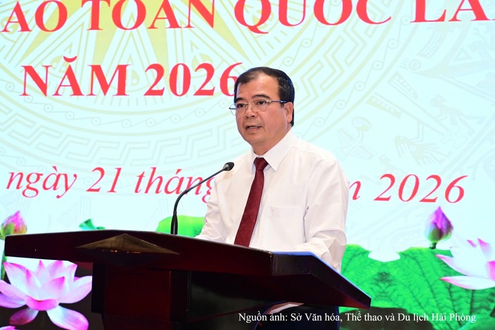 Phó Chủ tịch UBND TP. Hải Phòng Nguyễn Minh Hùng phát biểu tại sự kiện.
