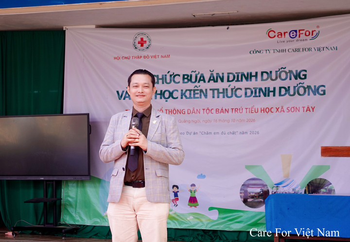 Ông Phạm Tường Huy, Phó Tổng Giám đốc Care For Việt Nam cho biết sức khỏe và sự phát triển của trẻ em luôn là một trong các hoạt động trách nhiệm xã hội ưu tiên của doanh nghiệp.