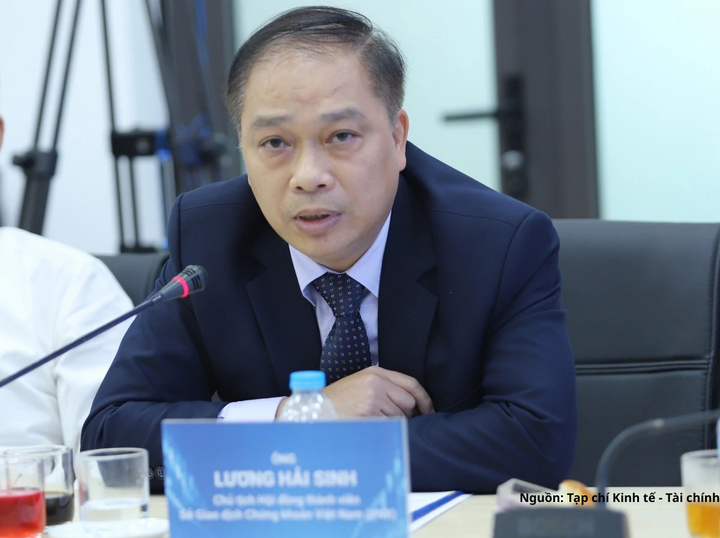 Ông Lương Hải Sinh, Chủ tịch Hội đồng thành viên Sở Giao dịch Chứng khoán Việt Nam (VNX).