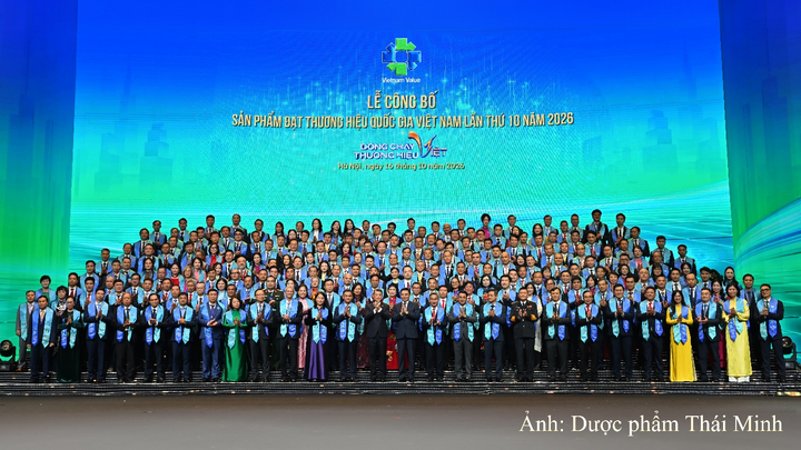 Đại diện các doanh nghiệp có sản phẩm đạt Thương hiệu quốc gia.