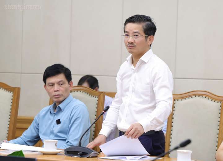 Đại diện các bộ, ngành phát biểu tại cuộc họp. Ảnh: chinhphu.vn/Gia Huy