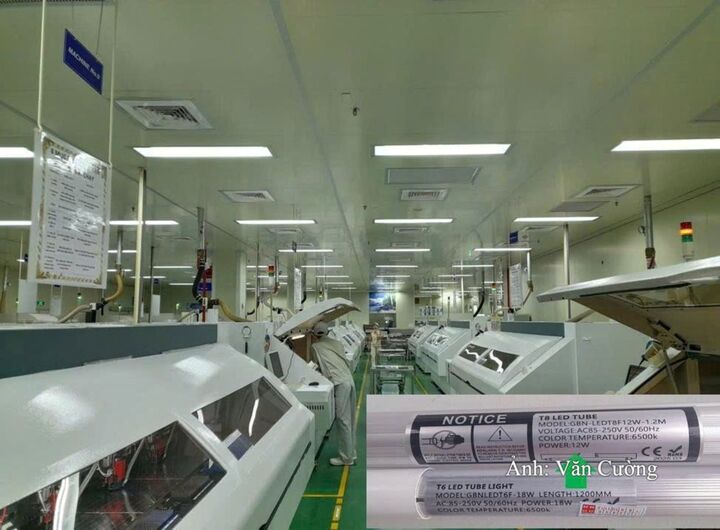 Công ty đã thay thế hệ thống chiếu sáng bằng đèn Led tiết kiệm điện