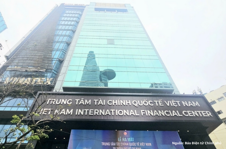 Trụ sở Cơ quan điều hành Trung tâm tài chính quốc tế Việt Nam tại TP. Hồ Chí Minh (số 8 Nguyễn Huệ, phường Sài Gòn).