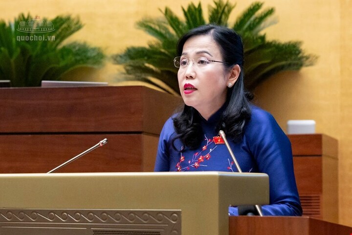 Chủ nhiệm Ủy ban Khoa học, Công nghệ và Môi trường Nguyễn Thanh Hải trình bày Báo cáo thẩm tra về dự án Luật Tài nguyên, môi trường biển và hải đảo (sửa đổi).