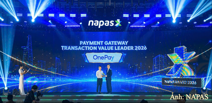 Giải thưởng Payment Gateway Transaction Value Leader 2026 dành cho OnePay.