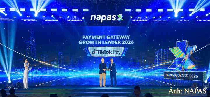 Giải thưởng Payment Gateway Growth Leader 2026 dành cho TikTok Pay.