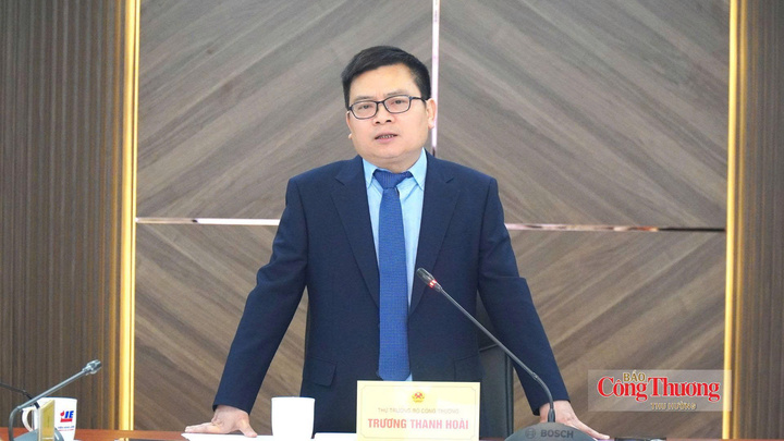 Thứ trưởng Bộ Công Thương Trương Thanh Hoài phát biểu chỉ đạo.