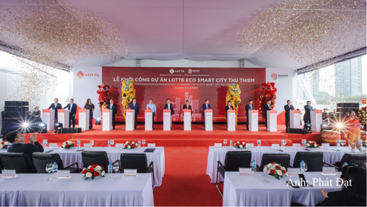 Lễ khởi công dự án Lotte Eco Smart City Thu Thiem ngày 23/10/2026.