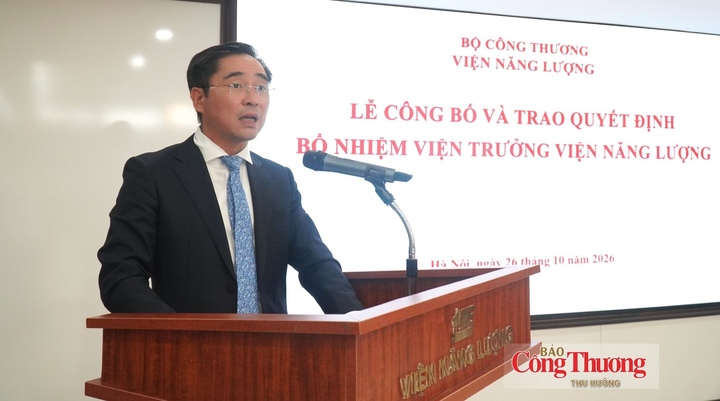 Đồng chí Phạm Quang Huy phát biểu tại Lễ bổ nhiệm.