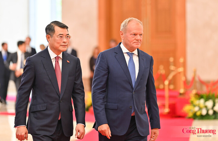 Sau Lễ đón, hai Thủ tướng có cuộc gặp hẹp, trước khi dẫn đầu đoàn cấp cao hai nước tiến hành hội đàm.