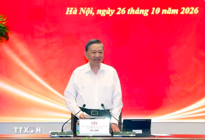 Tổng Bí thư, Chủ tịch nước Tô Lâm phát biểu chỉ đạo. (Ảnh: Thống Nhất/TTXVN)