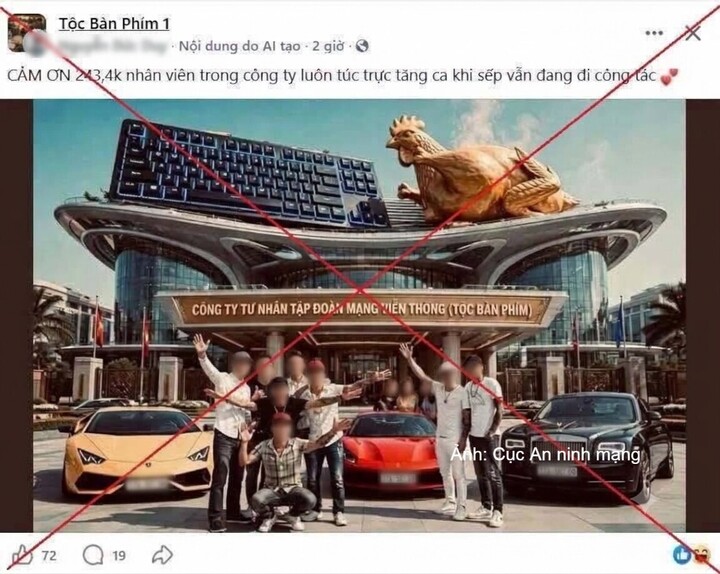 Hội nhóm Facebook “Tộc bàn phím 1” thường xuyên đăng tải hình ảnh không đúng sự thật về “Giang hồ mạng - Trường Con”.