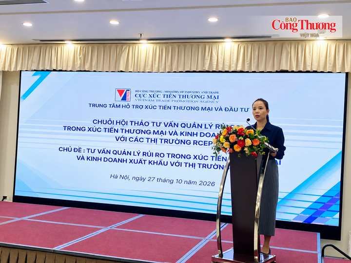 Bà Nguyễn Thị Thu Thủy, Phó Giám đốc Trung tâm Hỗ trợ xúc tiến thương mại và đầu tư, Cục Xúc tiến thương mại (Bộ Công Thương).
