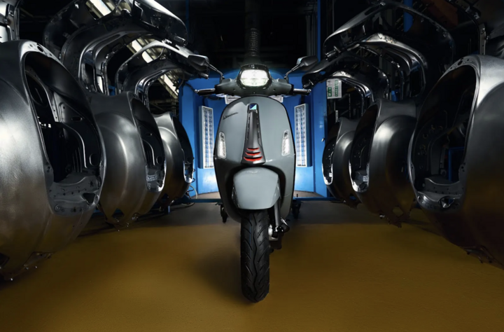 Khung thép liền khối cứng cáp đặc trưng trên các dòng xe Vespa. Ảnh: Piaggio