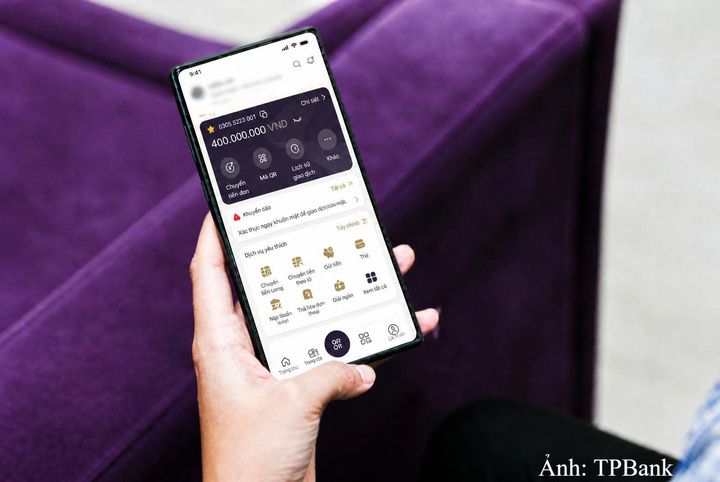 Giao diện ứng dụng TPBank cho khách hàng SME. Ảnh: TPBank