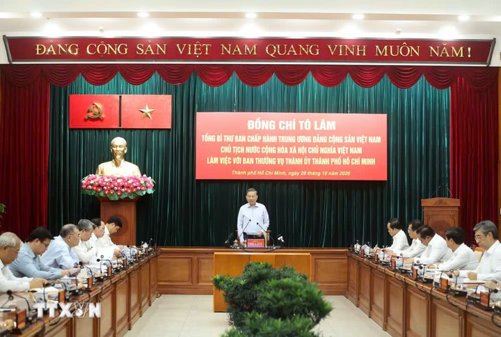 Tổng Bí thư, Chủ tịch nước Tô Lâm phát biểu chỉ đạo. (Ảnh: Thống Nhất/TTXVN)