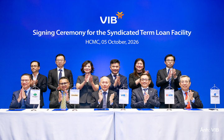 Lễ ký kết khoản vay hợp vốn quốc tế 285 triệu USD của VIB, ngày 5/10/2026.