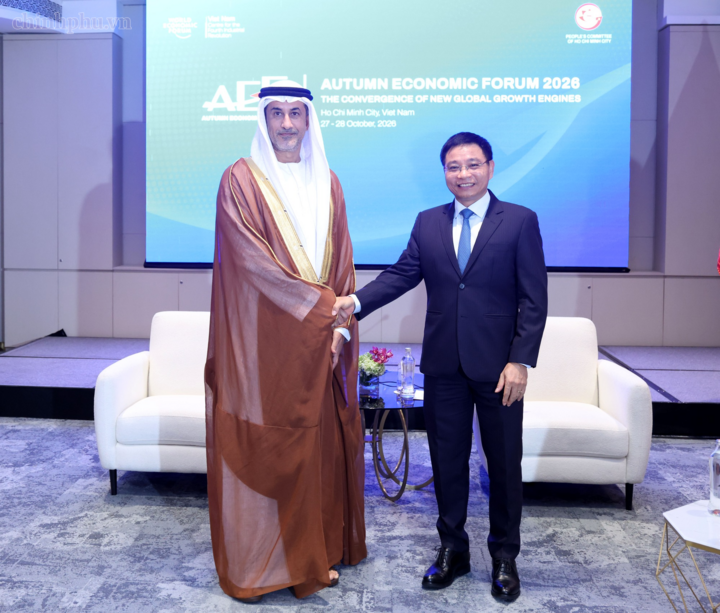Phó Thủ tướng Chính phủ Nguyễn Văn Thắng tiếp ông Saeed Al Hajeri, Quốc vụ khanh Bộ Ngoại giao Các Tiểu vương quốc Ả-rập Thống nhất (UAE) - Ảnh: chinhphu.vn/Đức Tuân